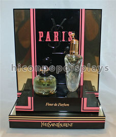 Porcellana Cosmetici di Parigi che vendono il banco di mostra acrilico del profumo dei dispositivi del deposito 3-Step fornitore