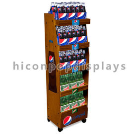 Porcellana Esposizione di vendita indipendente mobile del negozio delle bevande del banco di mostra della cola di legno solido fornitore