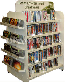 Porcellana banchi di mostra al minuto bianchi del CD 4-Way indipendenti per il deposito di libro/supermercato fornitore