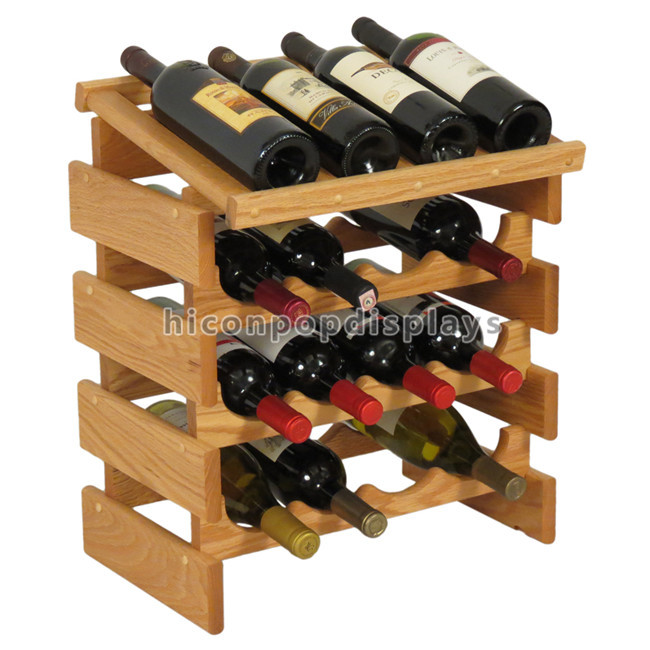 Scaffale di legno del vino del pavimento del vino del banco di mostra di vino del negozio di pubblicità su ordinazione di vendita al dettaglio