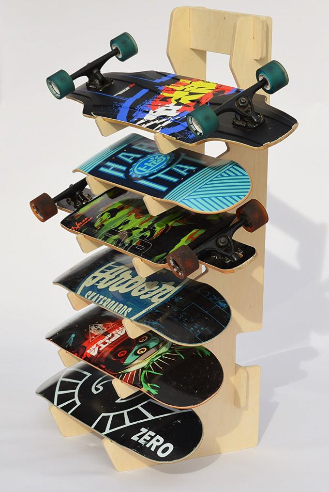 Banco di mostra di legno del pattino dei dispositivi della vendita al dettaglio di Longboard dello snowboard