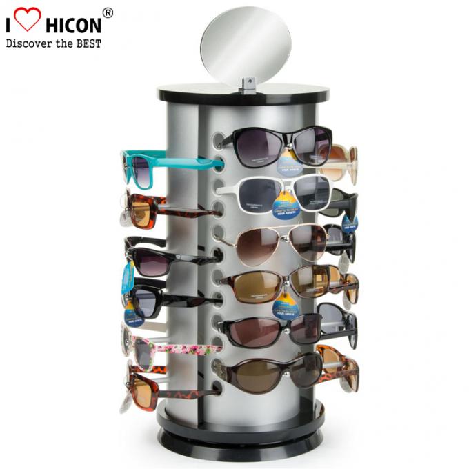 Scaffale di esposizione degli occhiali da sole del ripiano che gira 24 banchi di mostra di Rayban Sunglass di paia