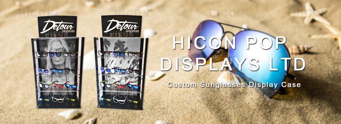 Contenitori per esposizione acrilici di occhiali del contenitore per esposizione illuminante degli occhiali da sole della vendita al dettaglio