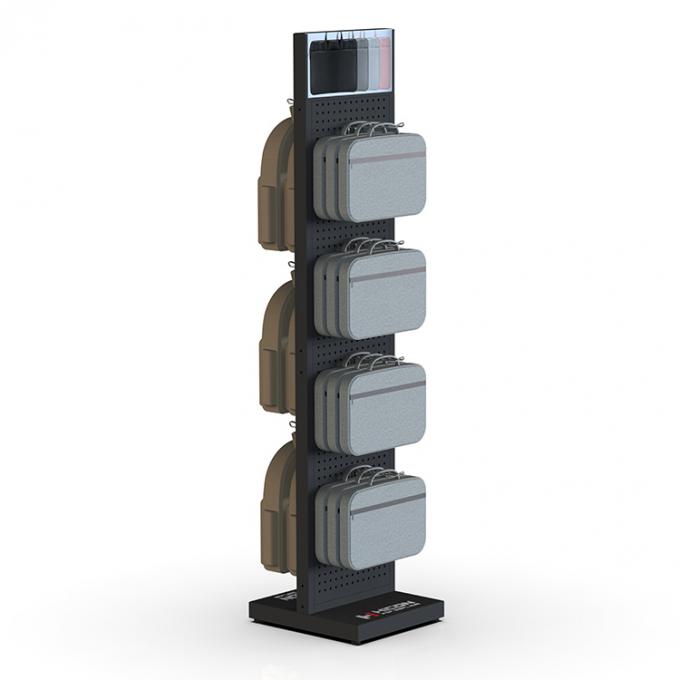 Scaffaletto per zaini per pavimenti Custom 2-way Metal Bag Display Stand