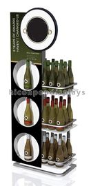 Porcellana Scaffali di esposizione della fila del banco di mostra del vino della pavimentazione 3 per le vendite al dettaglio fornitore