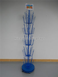 Porcellana Metallo blu visivo dell'esposizione di mercanzie che gira lo scaffale di esposizione indipendente del giocattolo del burattino fornitore