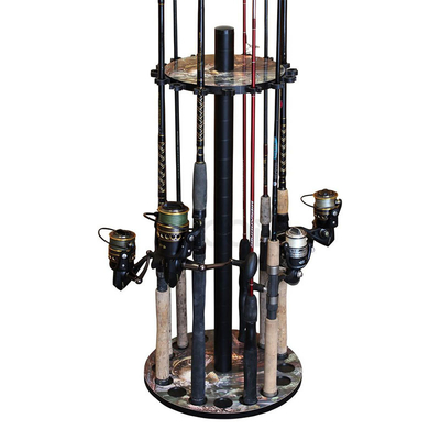 Porcellana Scaffale di legno della bobina di pesca del supporto di Rod Display Rack Round Pole di pesca fornitore