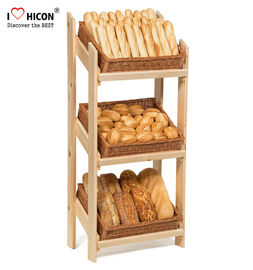Porcellana Pavimento al minuto che sta il banco di mostra di legno del pane per il deposito del forno/negozi di alimento fornitore