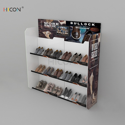 Porcellana Banco di mostra acrilico combinato della scarpa del pavimento 3-Tiers DIY da vendere fornitore