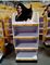 Wood flooring movable hair care shampoo display stand fornitore