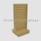 Esposizione di legno mobile di isolato del banco di mostra della rivista di Slatwall di funzione di 2 modi fornitore