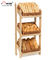Pavimento al minuto che sta il banco di mostra di legno del pane per il deposito del forno/negozi di alimento fornitore