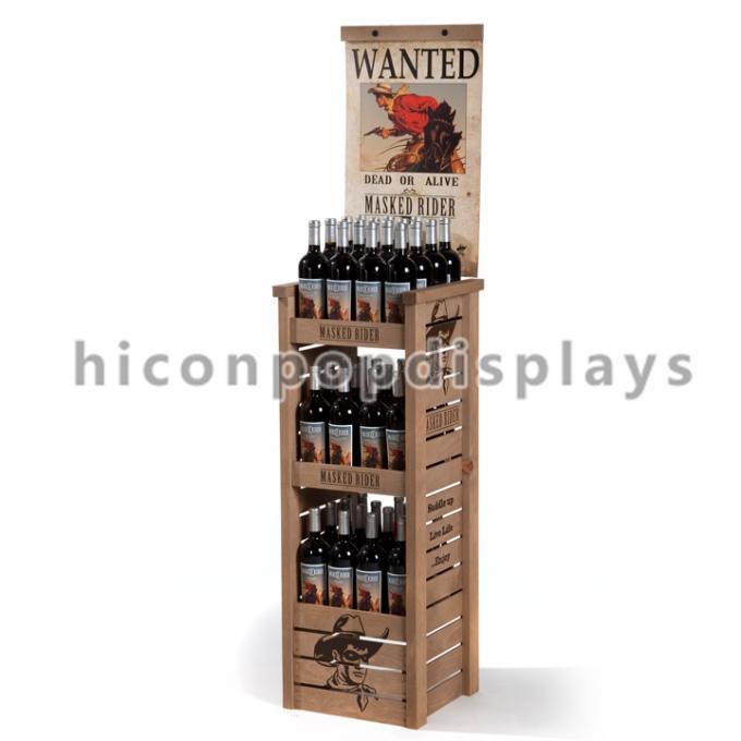 Dispositivi di legno al minuto delle esposizioni di vendita del banco di mostra del vino