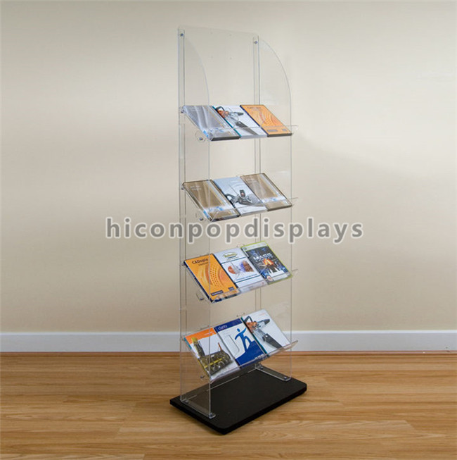 I dispositivi della vendita al dettaglio del libro rimuovono il banco di mostra acrilico del pavimento con lo schermo dell'affissione a cristalli liquidi