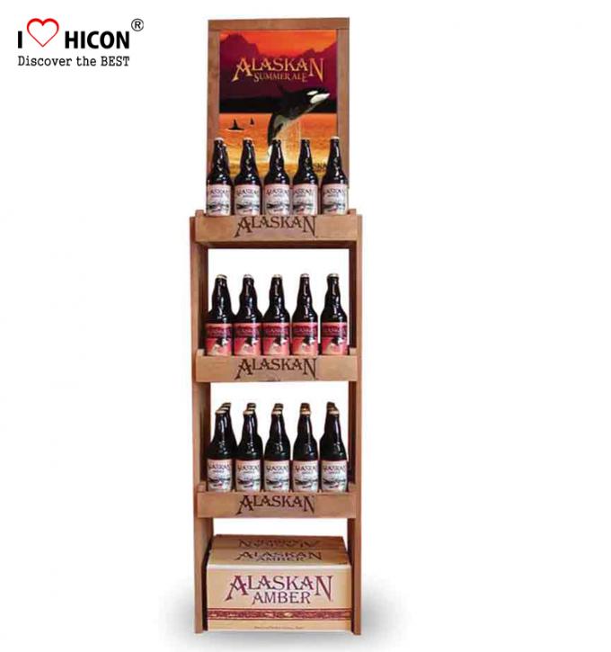 Bello banco di mostra di legno su misura del vino dell'uva per abbinare il vostro prodotto il vostro bisogno