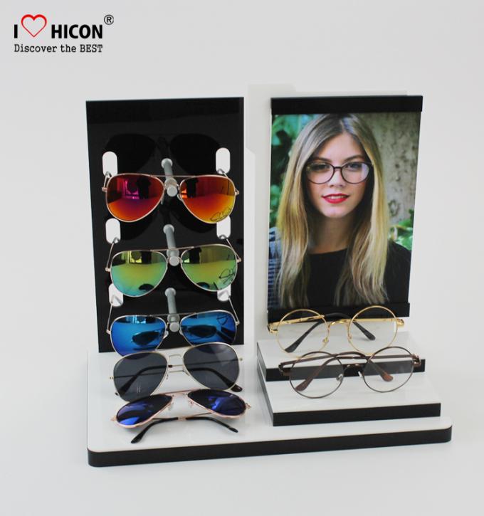 Visualizzatori degli occhiali da sole di Dior del piano d'appoggio che aumentano il banco di mostra di occhiali di valore di marca